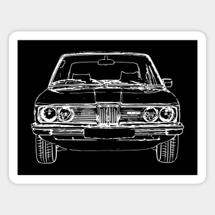 White E12 Car Sketch Art Magnet